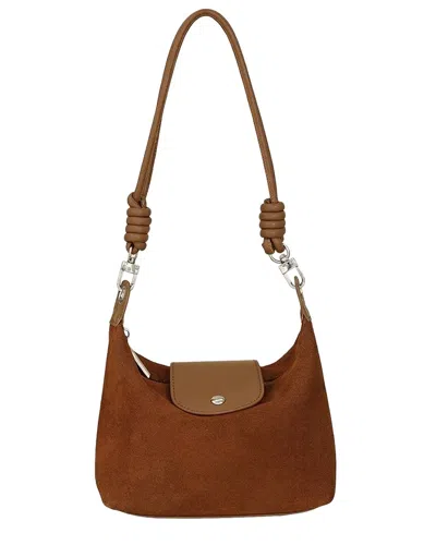 Adele Berto Leather Shoulder Bag In Brown