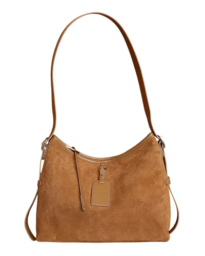 Adele Berto Leather Shoulder Bag In Brown