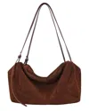 Adele Berto Leather Shoulder Bag In Brown