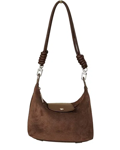 Adele Berto Leather Shoulder Bag In Brown