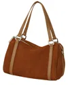 Adele Berto Leather Shoulder Bag In Brown