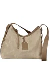Adele Berto Leather Shoulder Bag In Neutral