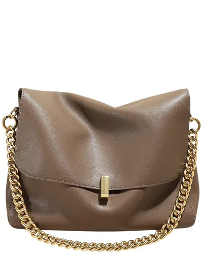 Adele Berto Leather Shoulder Bag In Brown