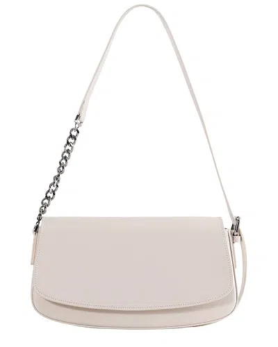 Adele Berto Leather Shoulder Bag In Milky