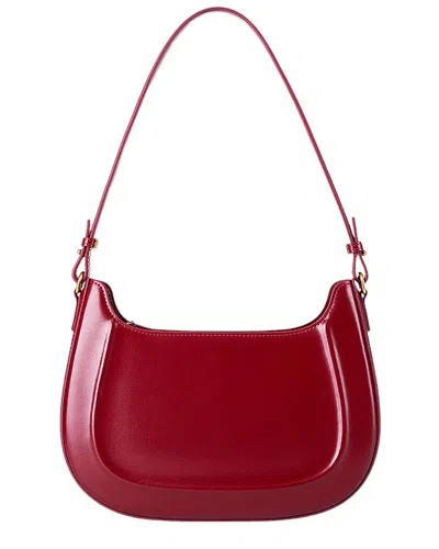 Adele Berto Leather Shoulder Bag In Red