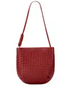 Adele Berto Leather Shoulder Bag In Red