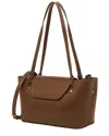 Adele Berto Leather Tote In Brown