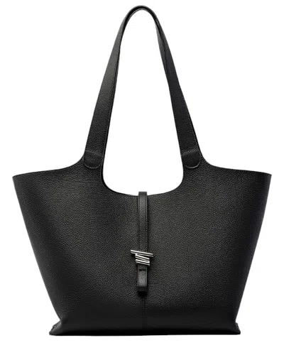 Adele Berto Leather Tote In Black