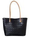 Adele Berto Leather Tote In Black