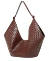 Adele Berto Leather Tote In Brown
