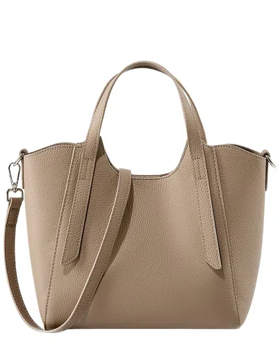 Adele Berto Leather Tote In Brown