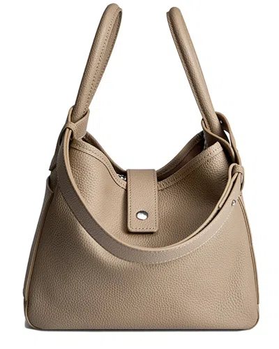 Adele Berto Leather Tote In Brown