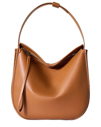 Adele Berto Leather Tote In Brown