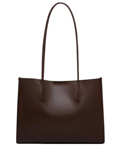 Adele Berto Leather Tote In Brown