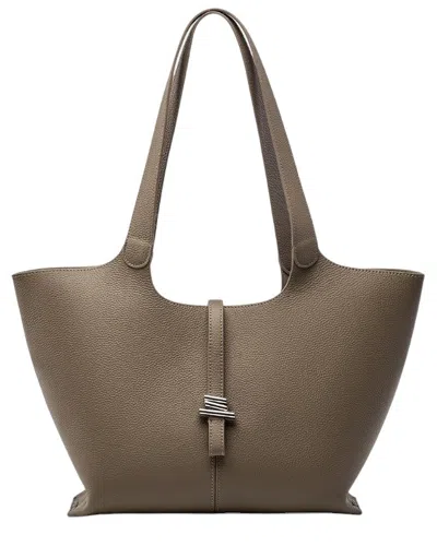 Adele Berto Leather Tote In Green