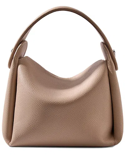 Adele Berto Leather Tote In Nude