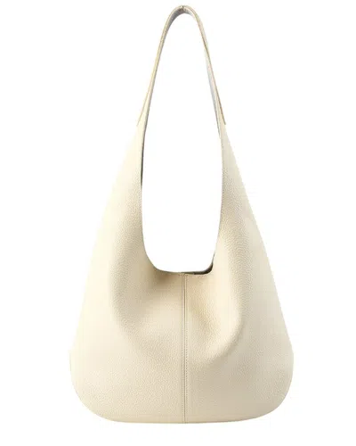 Adele Berto Leather Tote In White