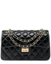 Adele Berto Leather Wallet On Chain In Black