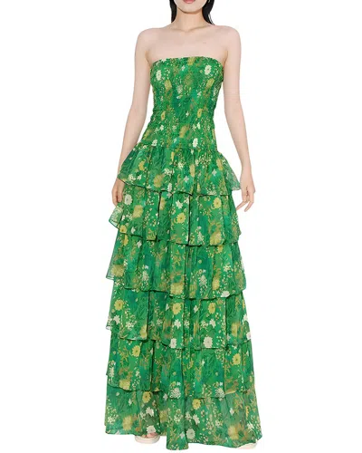 Adele Berto Maxi Dress In Green