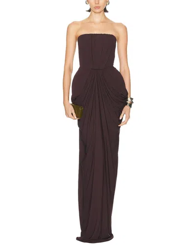 Adele Berto Maxi Dress In Brown