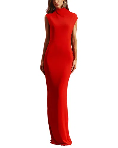 Adele Berto Maxi Dress In Red