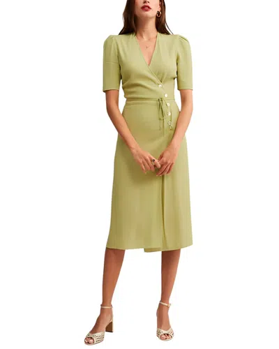 Adele Berto Midi Dress In Green
