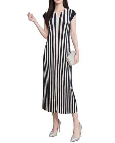 Adele Berto Midi Dress In Blue