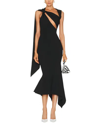 Adele Berto Midi Dress In Black