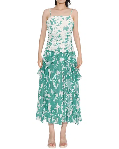 Adele Berto Midi Dress In Green