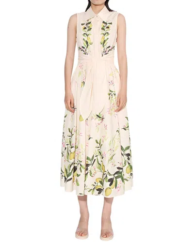 Adele Berto Midi Dress In Green
