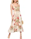 Adele Berto Midi Dress In Beige