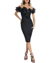 Adele Berto Midi Dress In Black