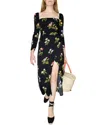 Adele Berto Midi Dress In Black