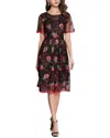 Adele Berto Midi Dress In Black