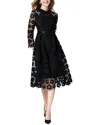 Adele Berto Midi Dress In Black