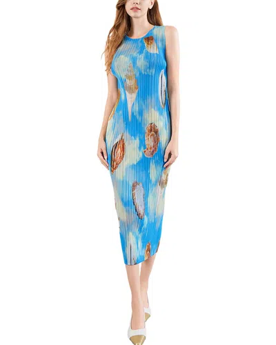 Adele Berto Midi Dress In Blue