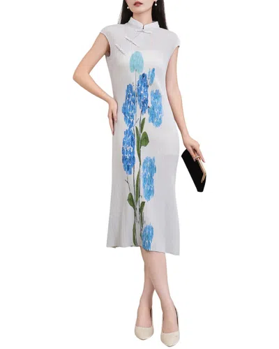 Adele Berto Midi Dress In Gray