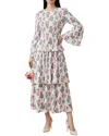 Adele Berto Midi Dress In Multi