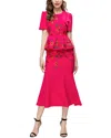 Adele Berto Midi Dress In Pink