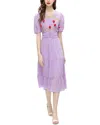 Adele Berto Midi Dress In Pink