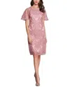 Adele Berto Midi Dress In Pink