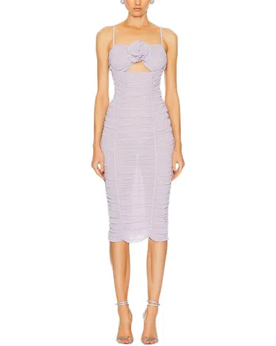 Adele Berto Midi Dress In Purple