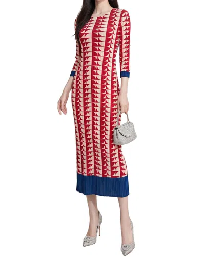 Adele Berto Midi Dress In Red