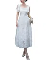 Adele Berto Midi Dress In White