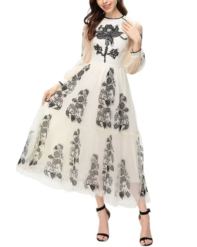 Adele Berto Midi Dress In White