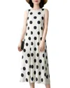 Adele Berto Midi Dress In White
