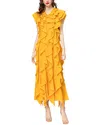 Adele Berto Midi Dress In Yellow