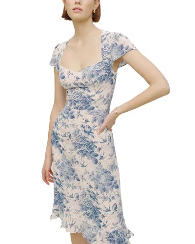 Adele Berto Mini Dress In Blue