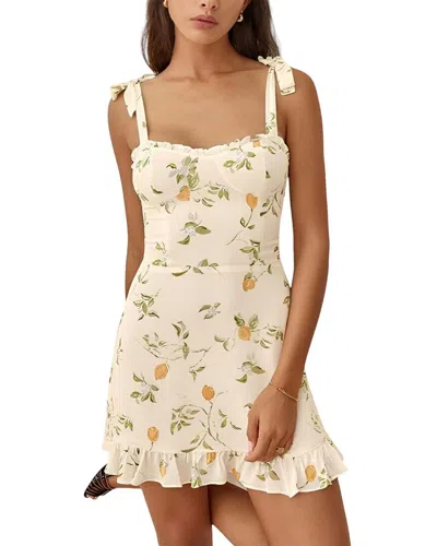 Adele Berto Mini Dress In Neutral