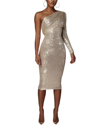 Adele Berto Mini Dress In Gold
